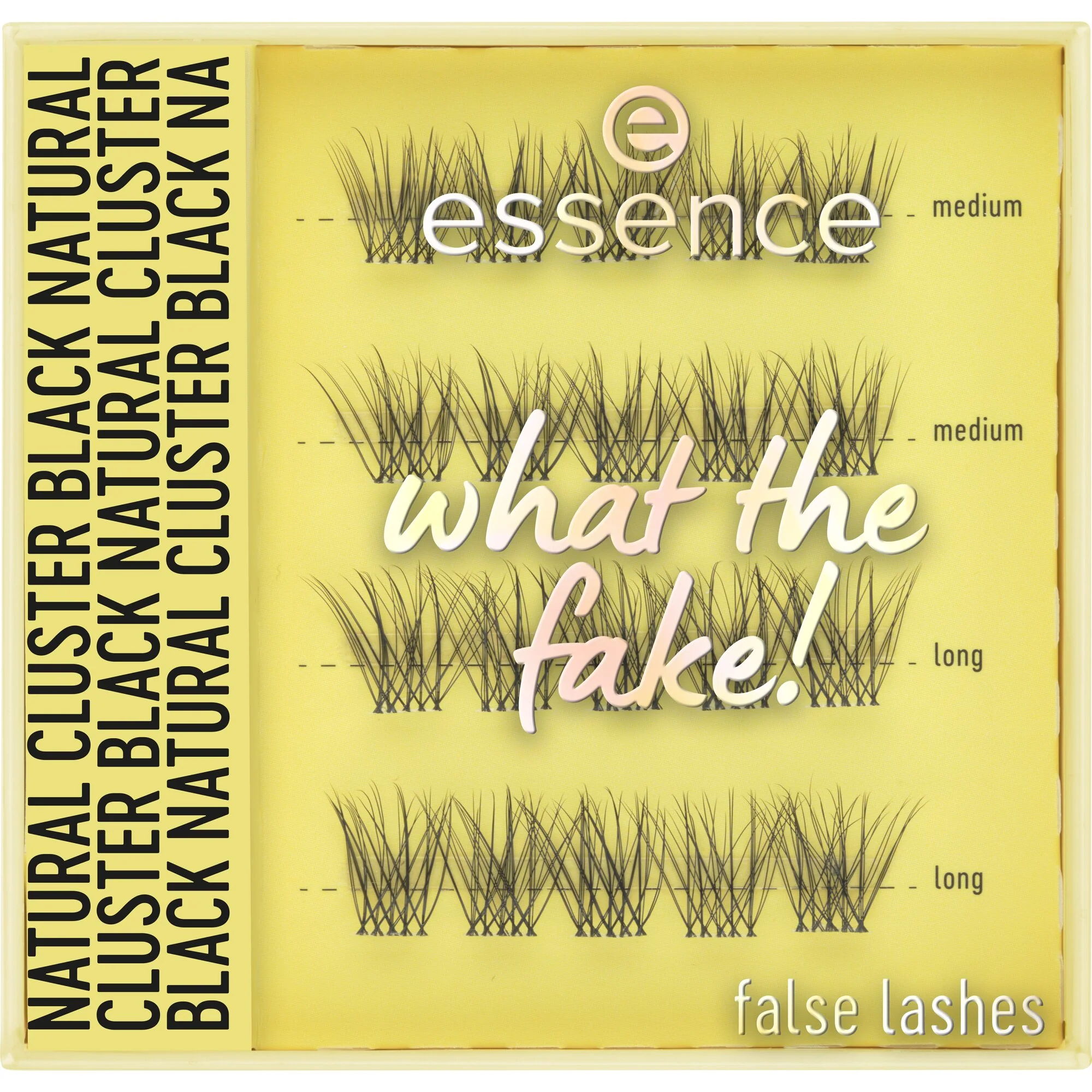 essence what the FAKE! false lashes 06 – natural cluster black 1g