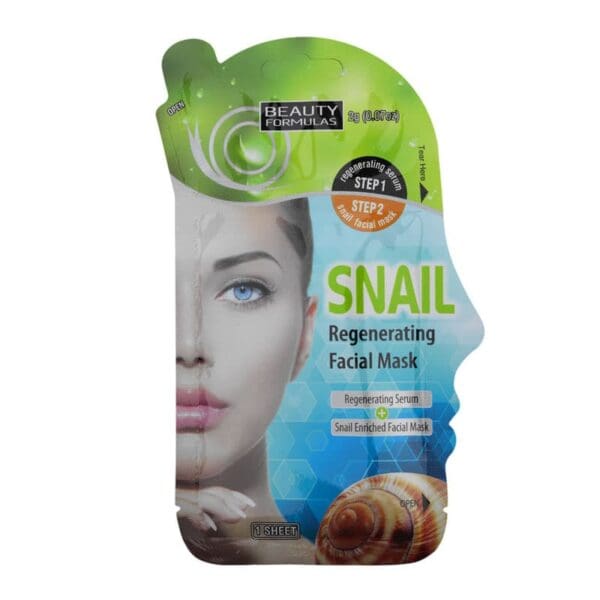 Beauty Formulas Snail Regenerating Facial Mask 1sheet
